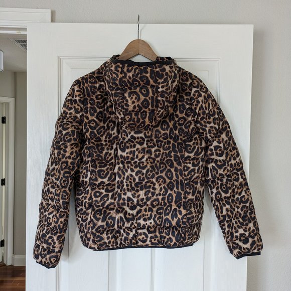 TNA Aritzia The Little Puff Leopard Lightweight Duck Down Packable Jacket Small - Picture 5 of 5